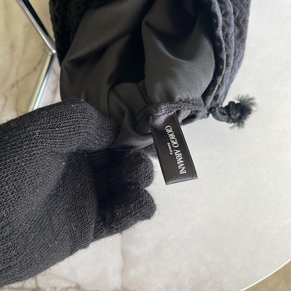 Giorgio Armani drawstring cosmetics pouch black - Picture 4 of 4